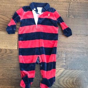 Ralph Lauren footed polo onesie
